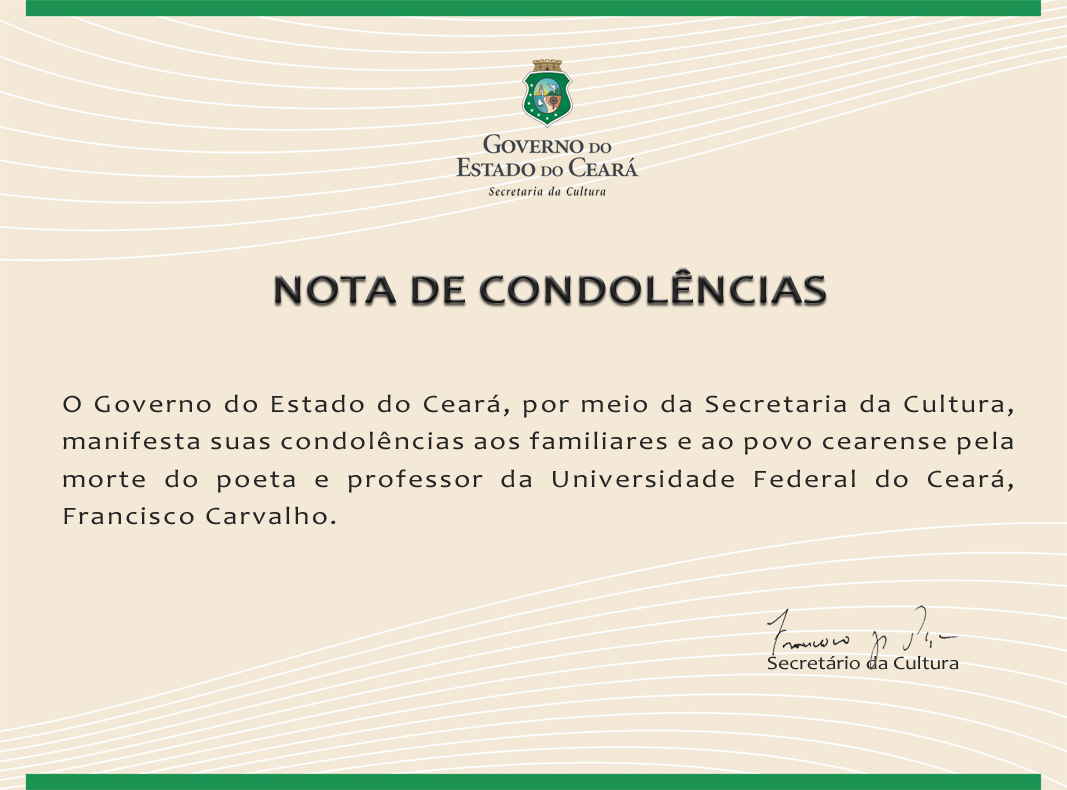 notadefalecimento  Secretaria da Cultura
