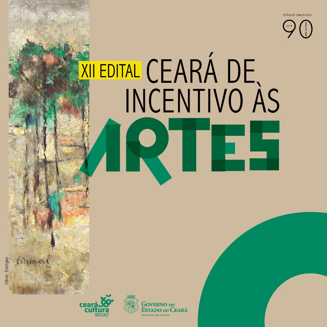 Secult lança XII Edital Incentivo às Artes