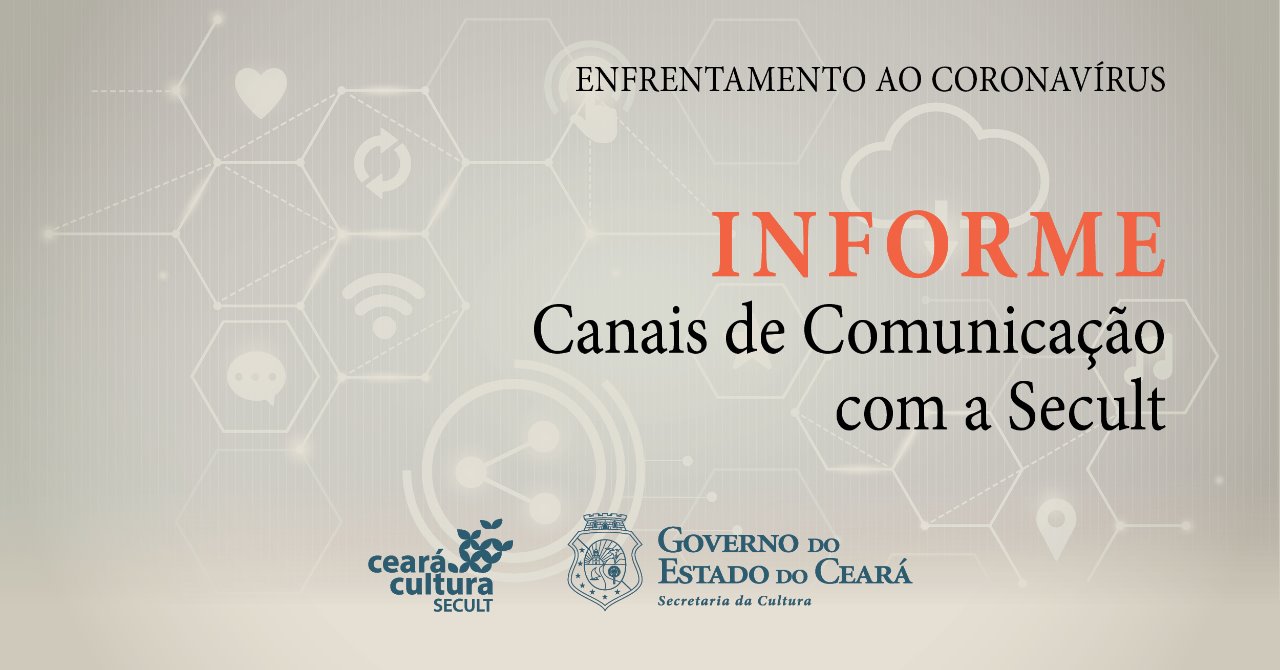 Coronavírus: Secult divulga canais de comunicação e medidas a serem tomadas