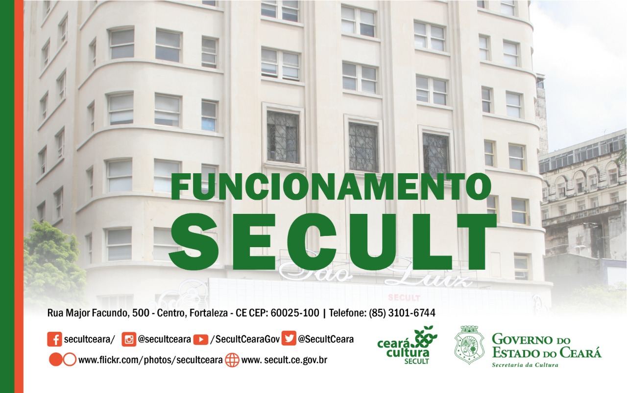COMUNICADO | Funcionamento Secult