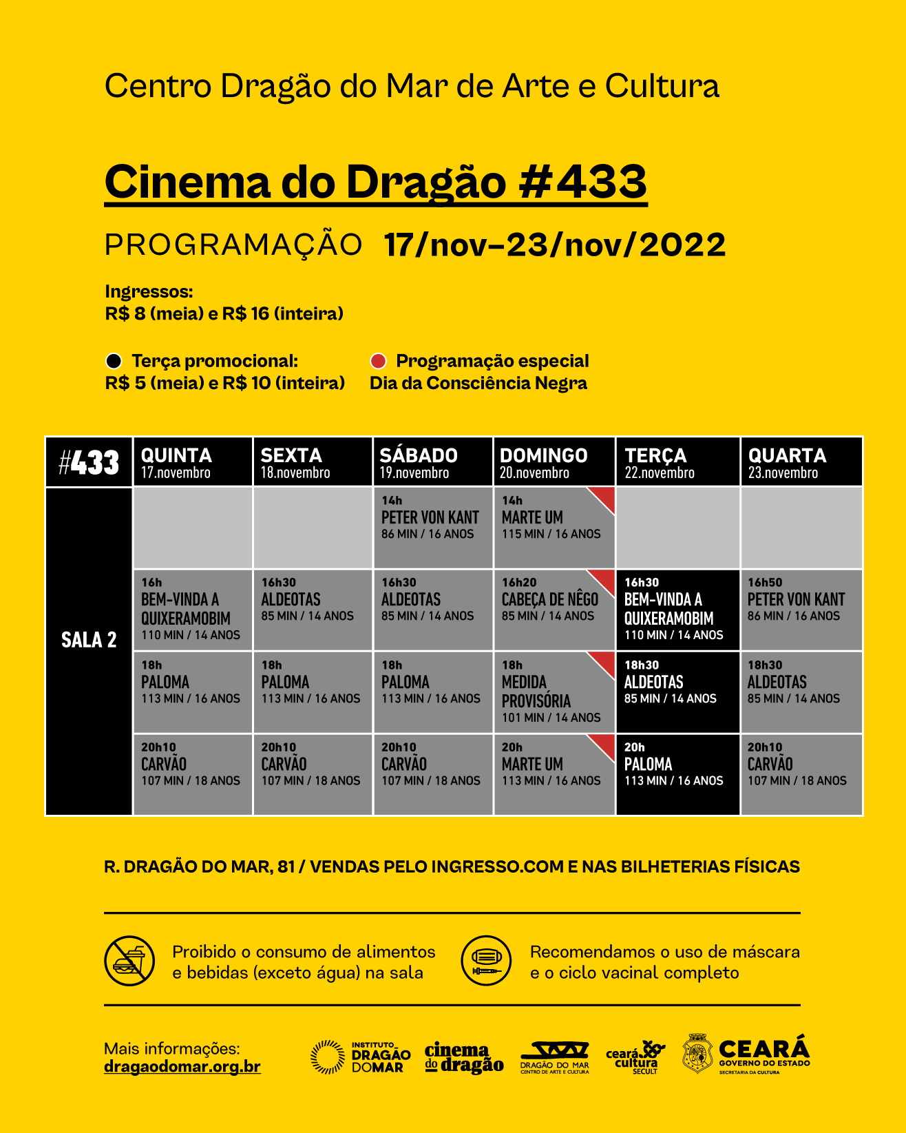 Cinema do Dragão traz três estreias a partir desta quinta-feira (8) -  Governo do Estado do Ceará